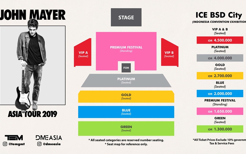 Tiket Konser John Mayer World Tour 2019 Mulai Dijual Hari ...