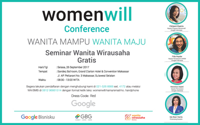 Makassar, Saatnya Anda Mengikuti Seminar Wirausaha Bersama Femina dan Google Womenwill!