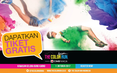 Dapatkan Tiket Gratis untuk Merasakan Keseruan The Color Run Dream World Tour 2017!