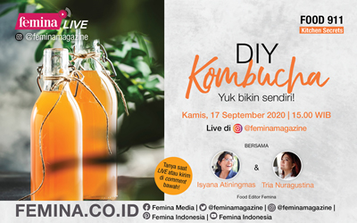 Instagram Live, Kamis 17 September 2020. DIY Kombucha, Minuman Sehat Gampang Bikinnya