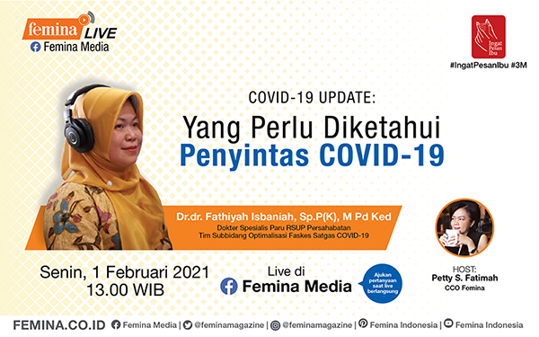 Live Facebook, Senin 1 Februari 2021: COVID-19 Update - Yang Perlu Diketahui Penyintas COVID-19