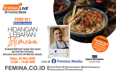 FB Live Femina Media, Rabu 20 Mei 2020: Hidangan Lebaran Istimewa