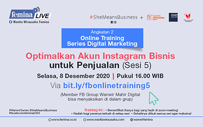 Online Training GRATIS! Optimalkan Akun Instagram Bisnis untuk Penjualan Bisnismu